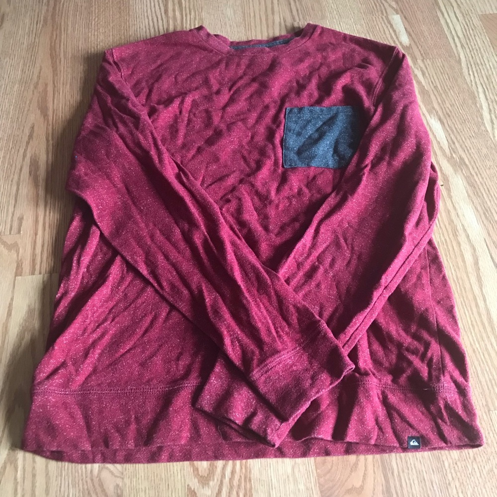 Quicksilver Medium Long Sleeve Red & Gray